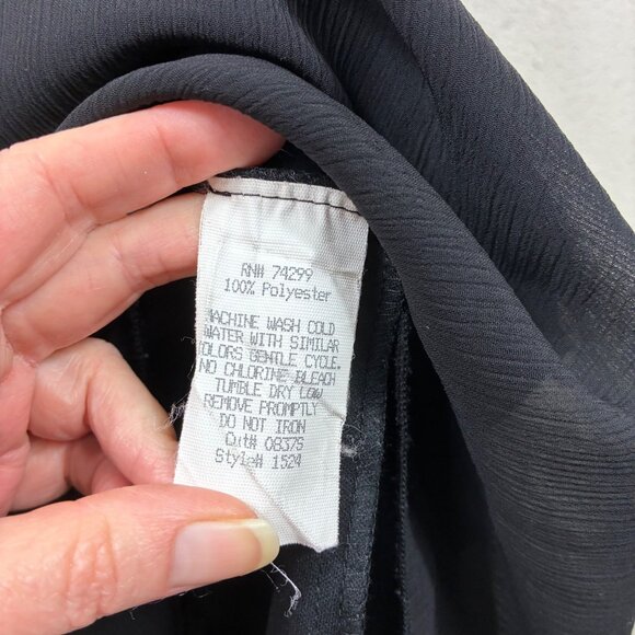 VTG CS Focus Studio Asymmetric Hem Chiffon Dress Witchy Sz12 - Picture 6 of 8